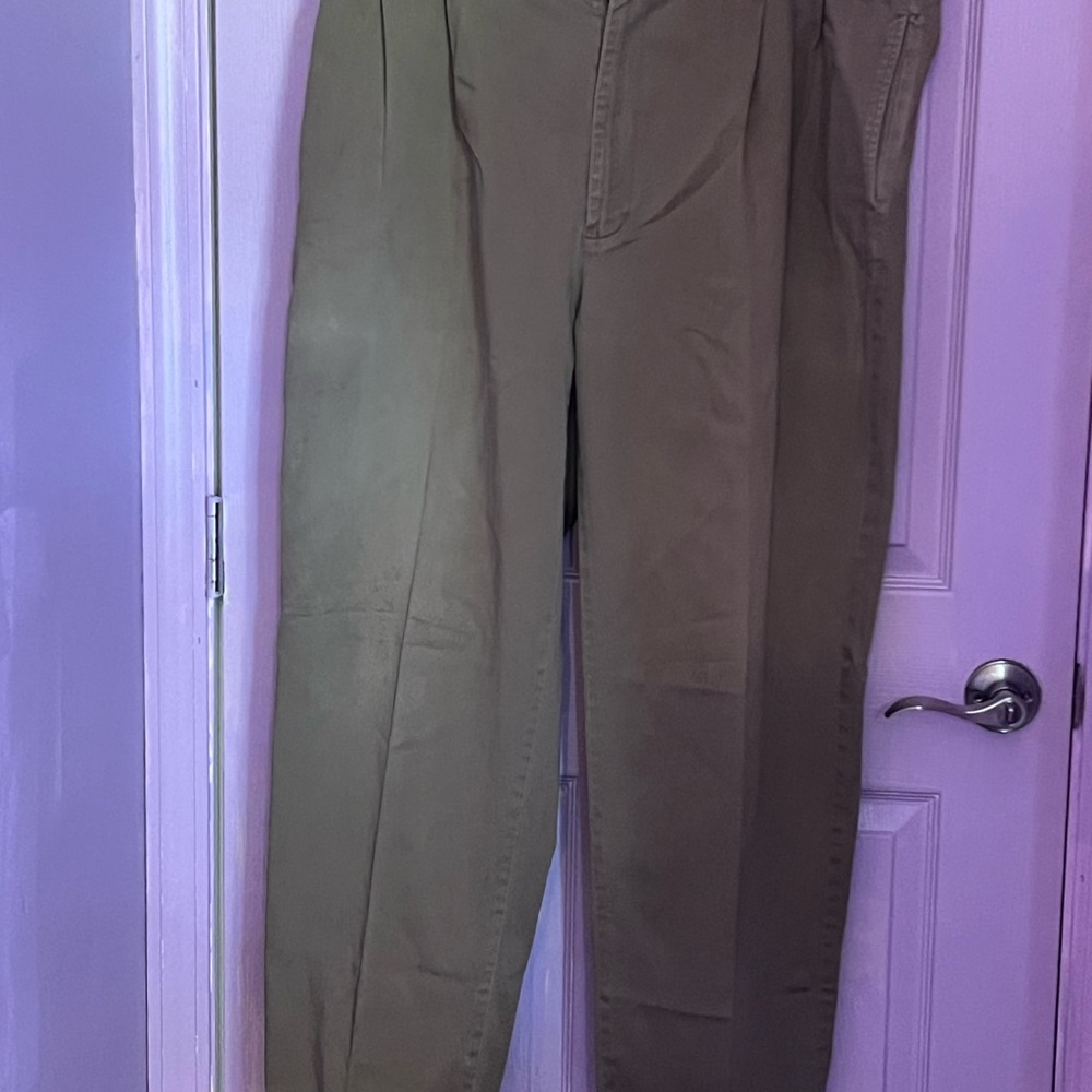 Ralph Lauren Khaki Pleated Chinos